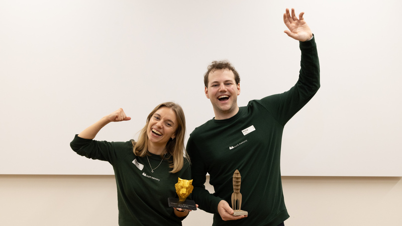 Tiger der TechBase 2026 Gewinner: Leonie Wagner & Philip Kristen von Mount memory