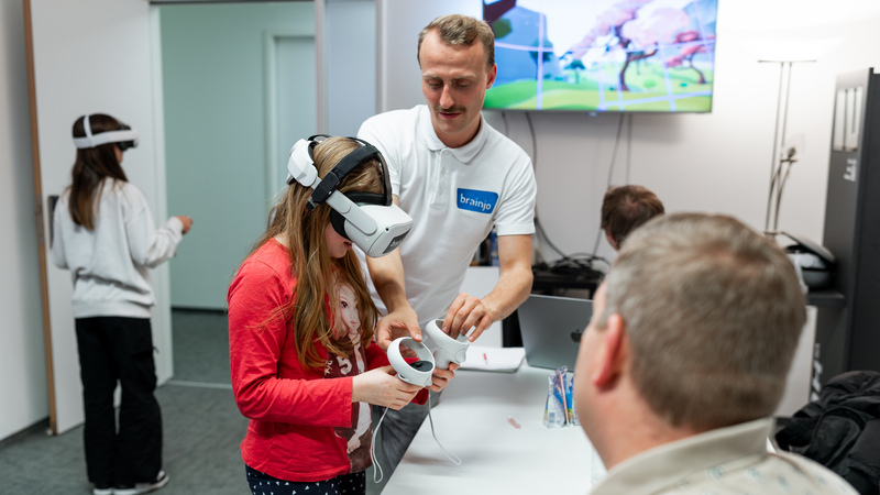 Testdurchläufe mit der VR-Brille von braino