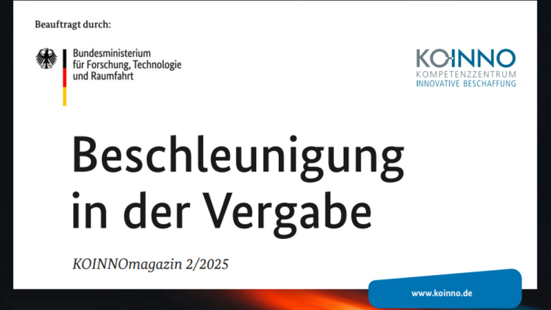 KOINNOmagazin 2/2025: Beschleunigung in der Vergabe