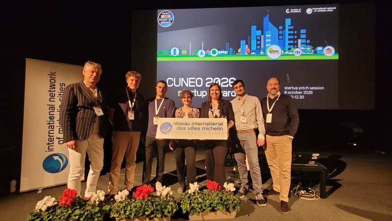 Die TechBase Start-ups GSS Audio und Patronus Protect sowie TechBase Geschäftsführung beim INMC Start-up Award