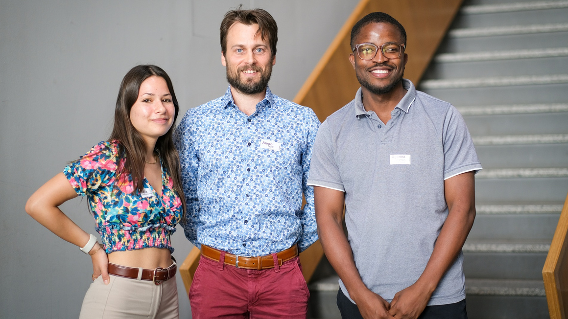 Team FieldFix Systems mit Sofia Ventura casaverde, Aaron Taudt und Ogonna Nnamani
