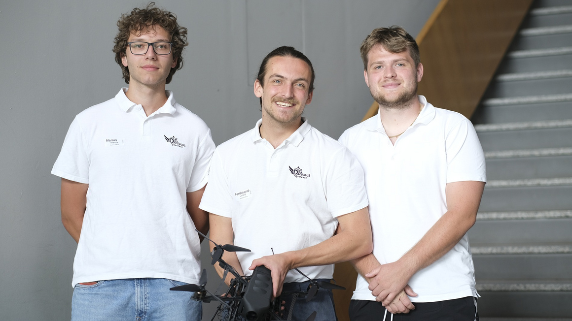 Team Deadalus Defence mit Marius Kienzle, Ferdinand Lorenz und Felix Pfeifer